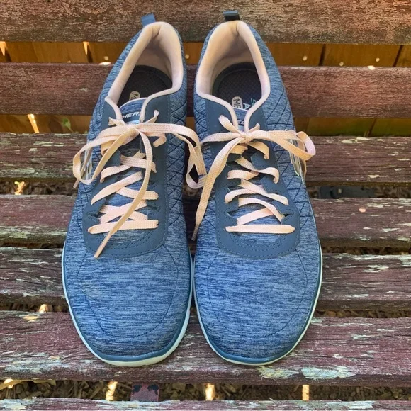 Skechers Womens Flex Appeal 2.0 | Size 11 |  Navy / Pink - Picture 2 of 9